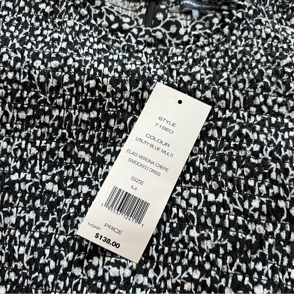 French Connection Elao Verona Dress - Navy / Blue / White - Picture 6 of 6